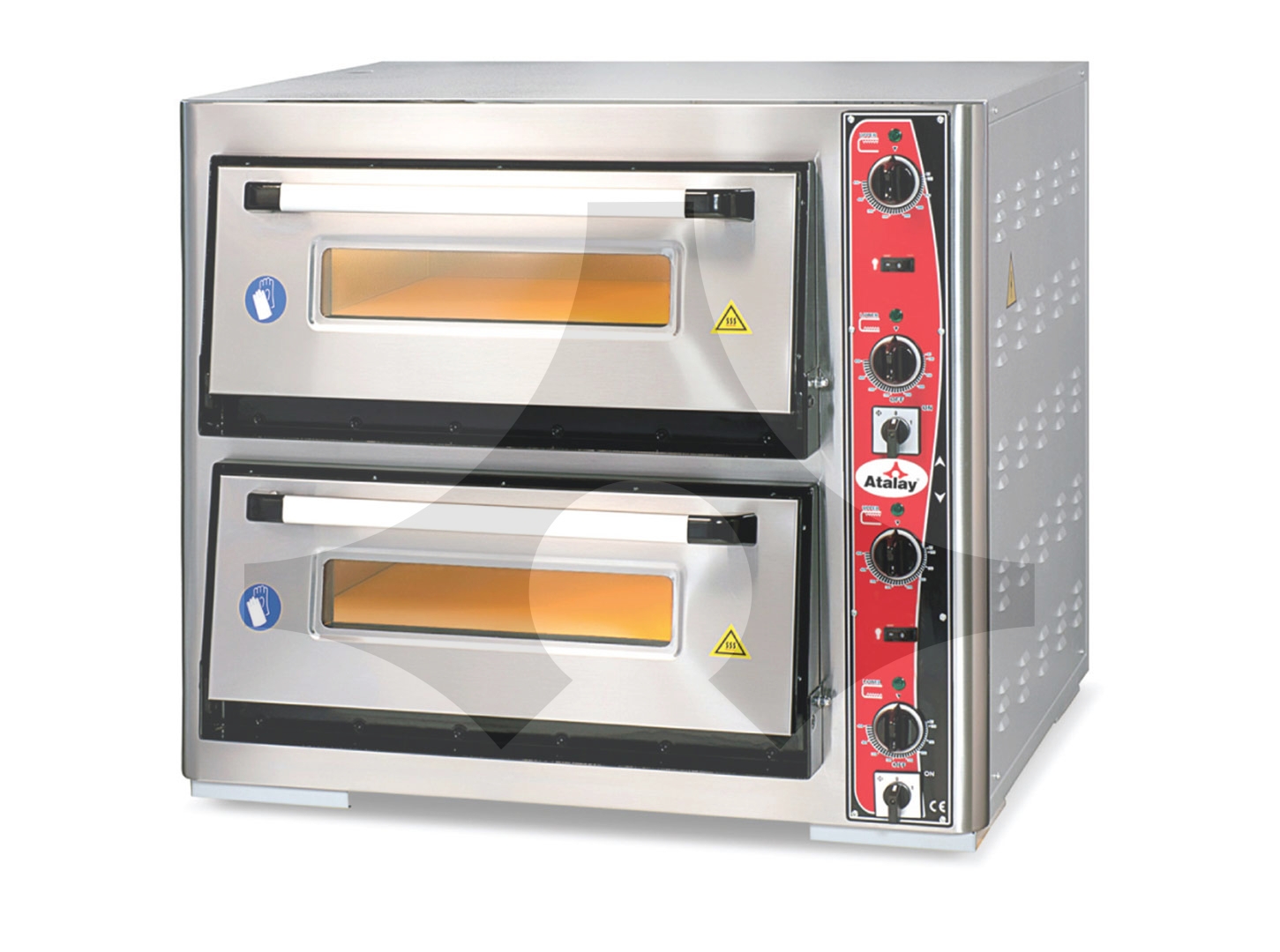 Atalay Çift Katlı Pizza Fırını 30 cm x 8 Pizza APF-62-2 