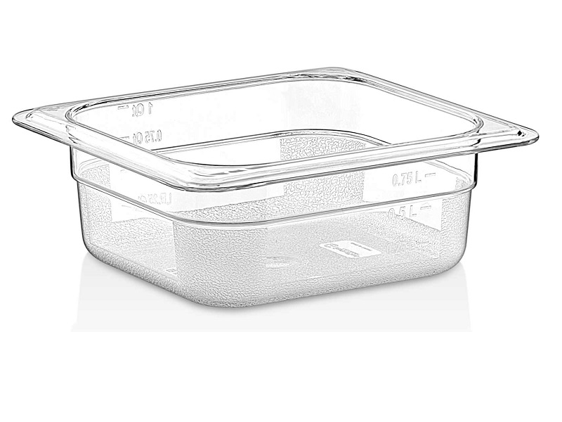 Polikarbon Gastronom Küvet 1/6 - 65 mm Şeffaf