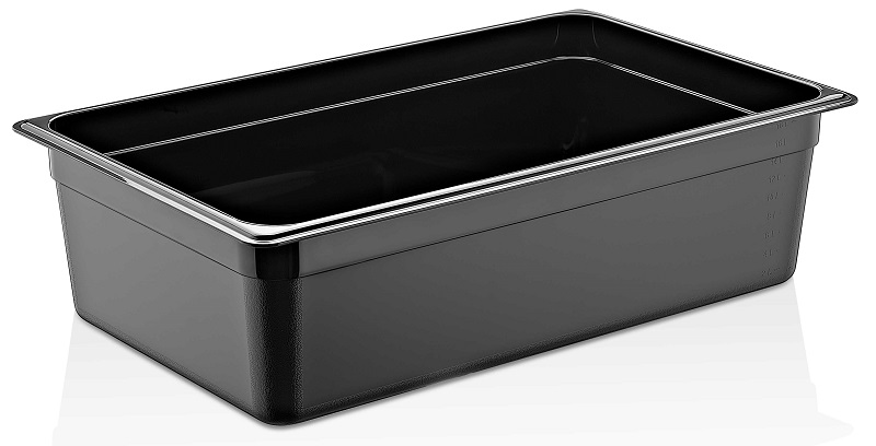 Polikarbon Siyah Gastronom Küvet 1/1 - 150 mm