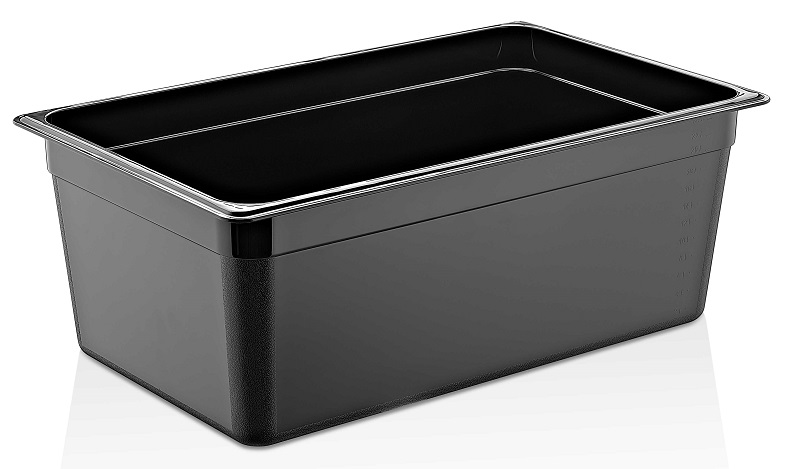 Polikarbon Siyah Gastronom Küvet 1/1 - 200 mm