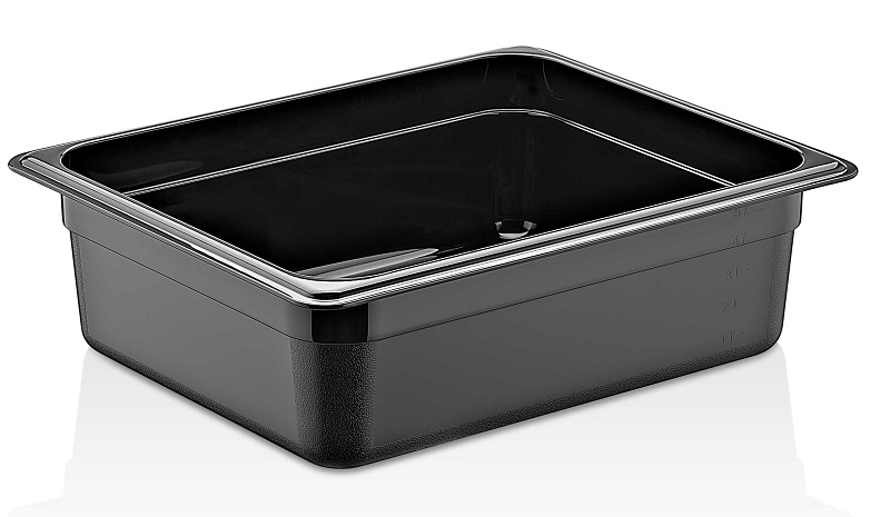 Polikarbon Siyah Gastronom Küvet 1/2 - 100 mm