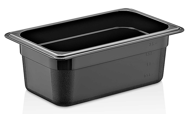 Polikarbon Siyah Gastronom Küvet 1/4 - 100 mm