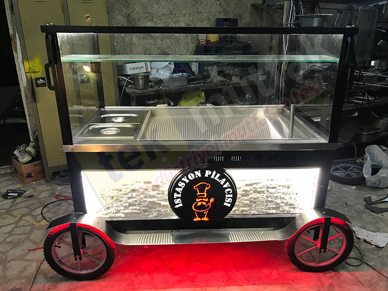 Seyyar Tavuklu Nohutlu Pilav Ciğer Tezgahı