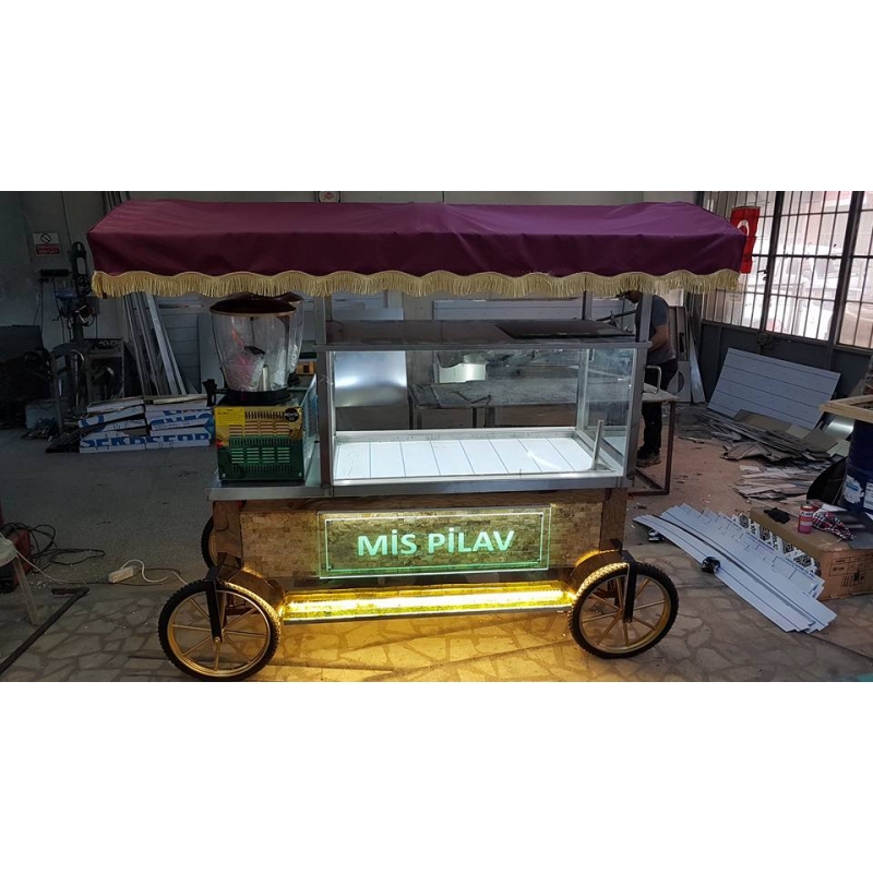 Pilav Arabası - Yeni model GOLD Seyyar Pilav Arabası